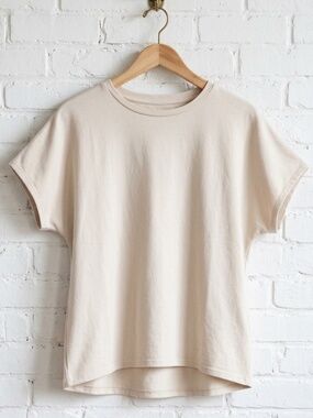 Ministry Of Supply MEDIUM Cream & WHITE Fusion Double Knit Reversible Tee NWT